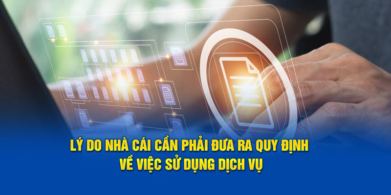 Lý do nhà cái cần phải đưa ra quy định về việc sử dụng dịch vụ